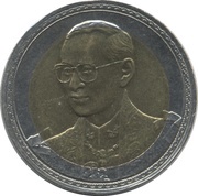 10 Baht - Rama IX King's 75th Birthday obverse image