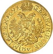 5 Ducats - Leopold I Prague, Bohemia, 1664-1691 reverse image