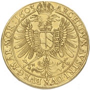 10 Ducats - Rudolf II Prague, Bohemia, 1589-1611 reverse image