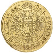 10 Ducats - Leopold I Prague, Bohemia, 1659-1663 reverse image