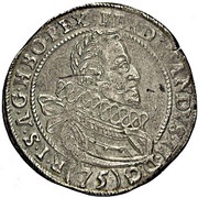 ½ Thaler - 75 Kipper Kreuzer - Ferdinand II Prague obverse image