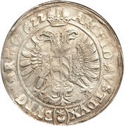 1 Thaler - 150 Kipper Kreuzer - Ferdinand II Prague reverse image