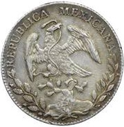 1 Pataca "Christo Cross" countermark reverse image