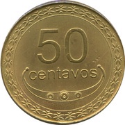 50 Centavos reverse image