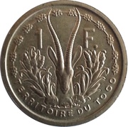 1 Franc Union Française Pattern reverse image