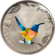 100 Francs Blue Sunbird reverse image
