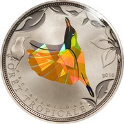 100 Francs CFA Yellow Sunbird reverse image