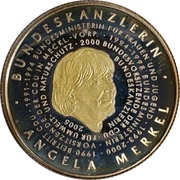 250 Francs CFA Angela Merkel reverse image