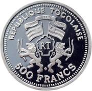 500 Francs CFA Apollo 11; Launch obverse image