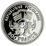 500 Francs CFA Apollo 11; Astronauts obverse image