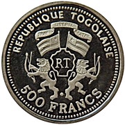 500 Francs CFA Albert Einstein obverse image