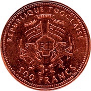 500 Francs CFA Gorch Fock; copper obverse image