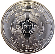 500 Francs CFA Tiger obverse image