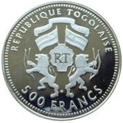 500 Francs CFA XVIII World Cup - Germany 2006 obverse image