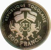 500 Francs CFA Swiss Gold Coinage obverse image