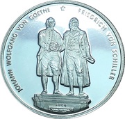 500 Francs CFA Goethe / Schiller, Togo, 2004 reverse image