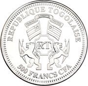 500 Francs CFA The Resignation of Pope Benedict XVI obverse image