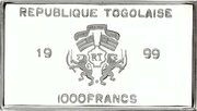 1000 Francs CFA Lion obverse image
