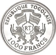 1000 Francs CFA Sydney Olympics obverse image