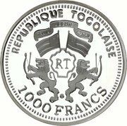 1000 Francs CFA Lion obverse image