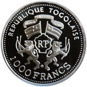 1000 Francs CFA Albert Schweitzer obverse image