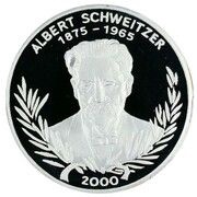1000 Francs CFA Albert Schweitzer, Togo, 2000 reverse image