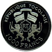 1000 Francs CFA Adler von Lübeck obverse image