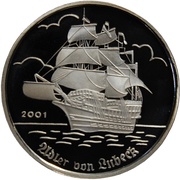 1000 Francs CFA Adler von Lübeck, Togo, 2001 reverse image