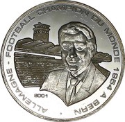 1000 Francs CFA World Cup Soccer - Bern 1954, Togo, 2001 reverse image