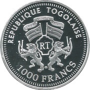 1000 Francs CFA World Cup - France 1938 obverse image