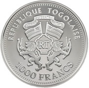 1000 Francs CFA World Cup Soccer obverse image