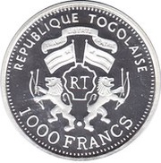 1000 Francs CFA Douglas DC-4 obverse image