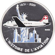 1000 Francs CFA Douglas DC-4 reverse image