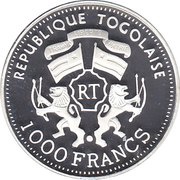 1000 Francs CFA Caravelle SE-210 obverse image