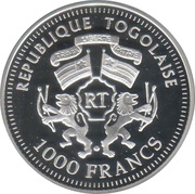 1000 Francs CFA Antelope obverse image