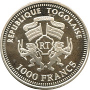 1000 Francs CFA Summer Olympic Games 2004 obverse image