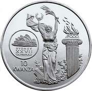 10 Kwanzas Olympics reverse image