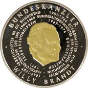 1000 Francs CFA Willy Brandt, Togo, 2004 reverse image