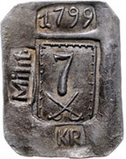 7 Kreuzers - Franz II Siege coinage Týn nad Vltavou obverse image