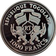 1000 Francs CFA Johannes Rau obverse image