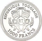 1000 Francs CFA German Railroad obverse image