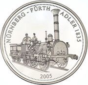 1000 Francs CFA German Railroad, Togo, 2005 reverse image