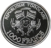 1000 Francs CFA World Cup Soccer - Germany obverse image
