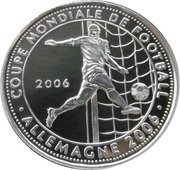 1000 Francs CFA World Cup Soccer - Germany, Togo, 2006 reverse image