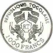 1000 Francs CFA Panthera Pardus obverse image