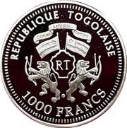 1000 Francs CFA Football World Cup 2006, Germany obverse image