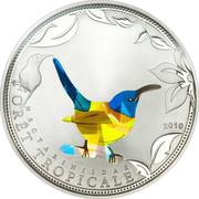 1000 Francs CFA Blue Sunbird, Togo, 2010 reverse image