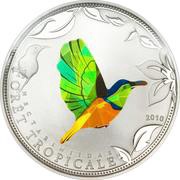 1000 Francs CFA Green Sunbird, Togo, 2010 reverse image