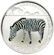 1000 Francs CFA Zebra, Togo, 2011 reverse image