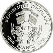 1000 Francs CFA 2014 FIFA World Cup Brazil obverse image
